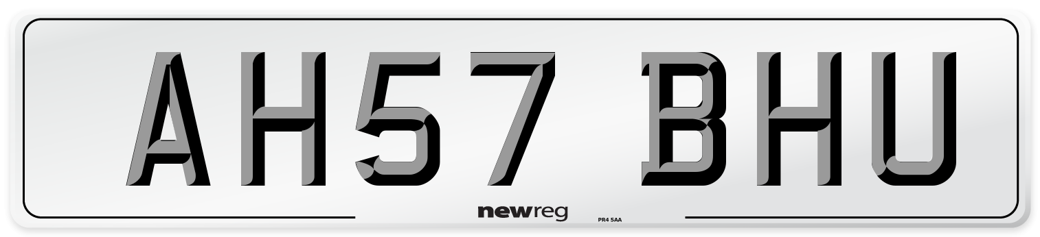 AH57 BHU Number Plate from New Reg